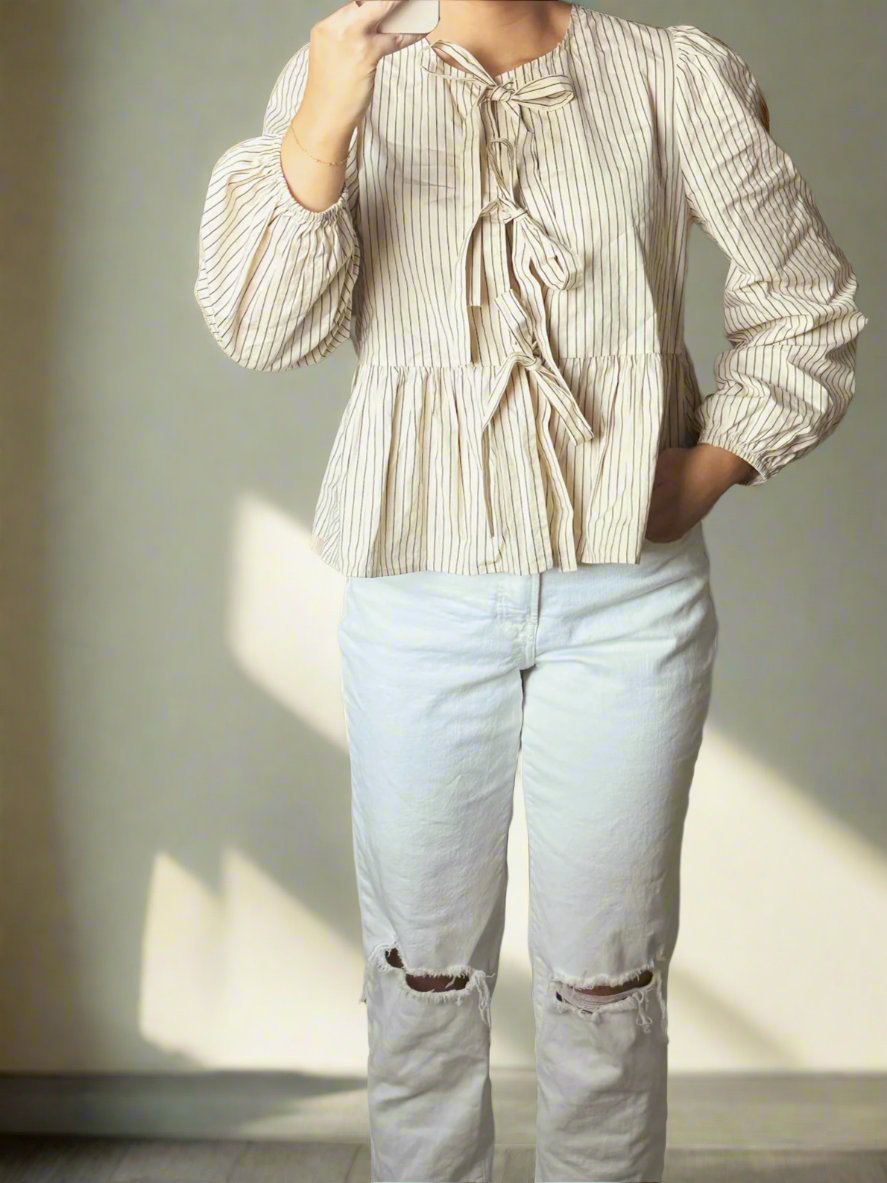 Timeless Stripes Bow Blouse